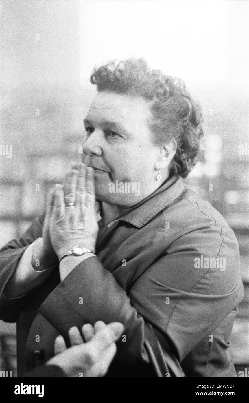 Rose Boland, one of the prominent women involved in the 1968 sewing machinists' strike at the Ford Motor Company seen here at a Union meeting shortly after the end of the dispute. 20th September 1968 Stock Photo