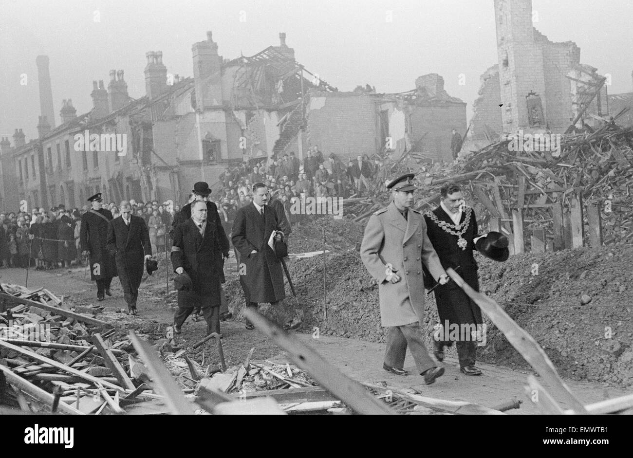 George VI visit to Birmingham Stock Photo - Alamy