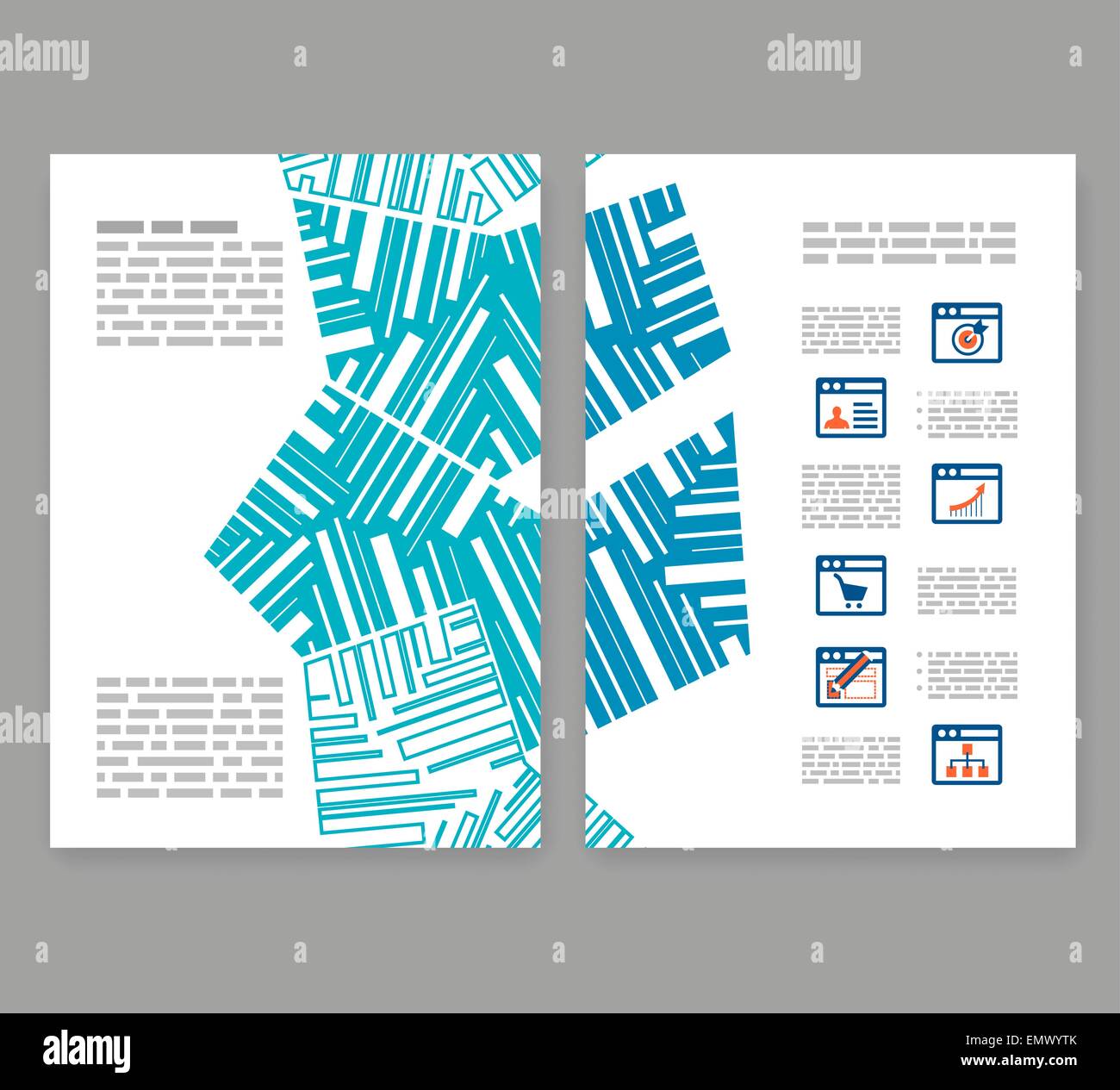 Flyer, leaflet, booklet layout. Editable design template. A4 2 ...