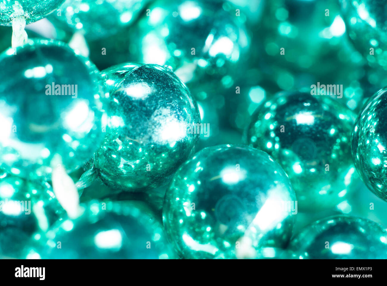 Mardi Gras Beads Closeup Stock Photo Alamy