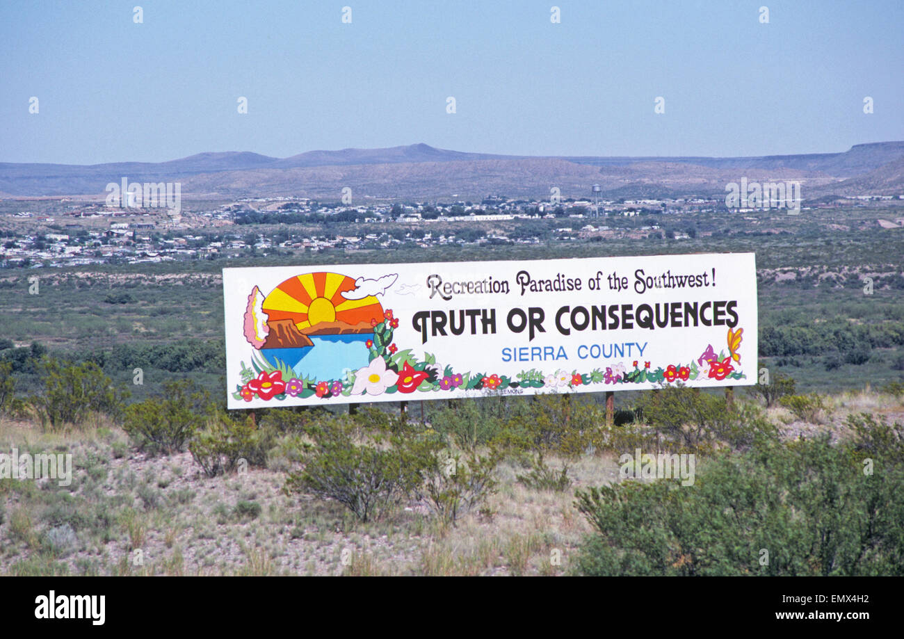 Truth And Consequences Sign