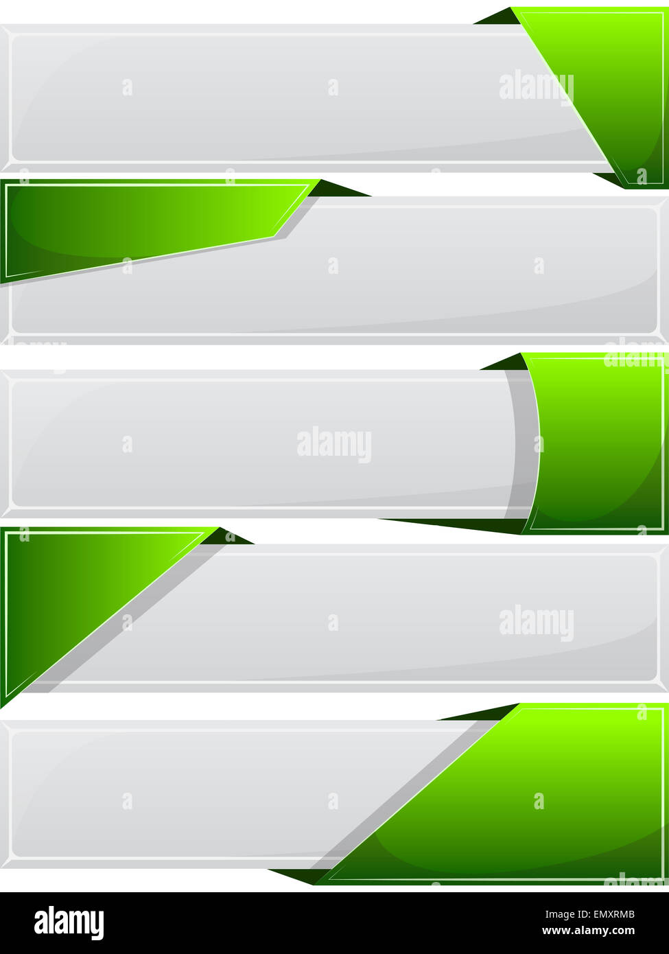Web button with green ribbon Stock Photo - Alamy