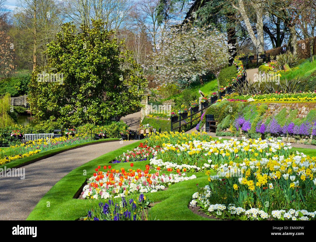 Dingle gardens, Shrewsbury, Shropshire, England UK Stock Photo