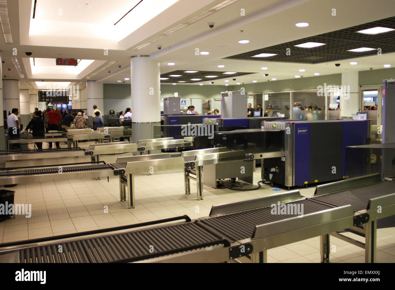 Airport security at Pearson International Airport in Toronto, Ont. Stock Photo