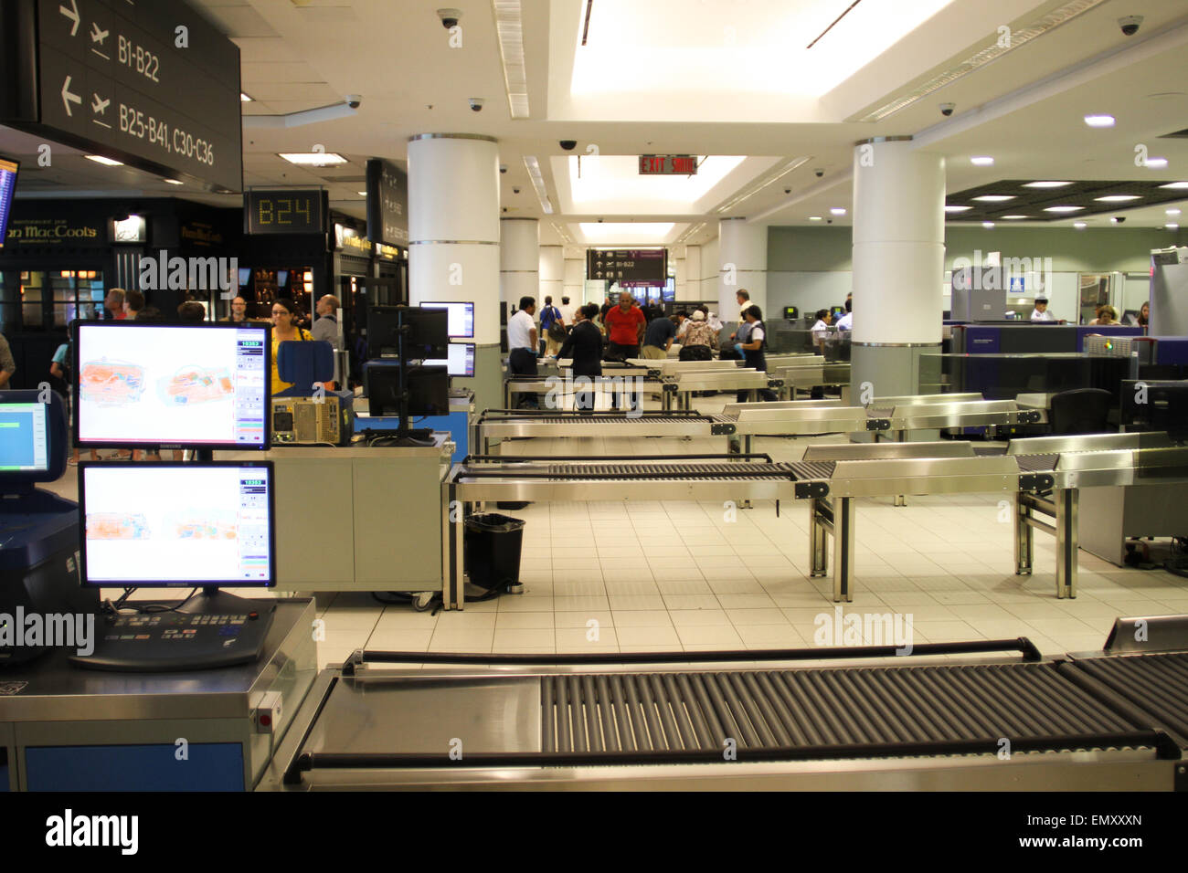 Airport security at Pearson International Airport in Toronto, Ont. Stock Photo