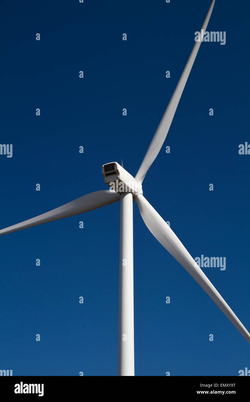 Wind turbine and blue sky Stock Photo - Alamy