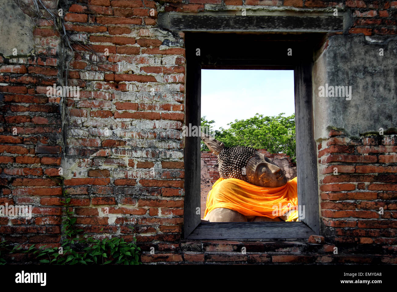 Buddha image in Thai Temple, Ayutthaya, Thailand Stock Photo - Alamy