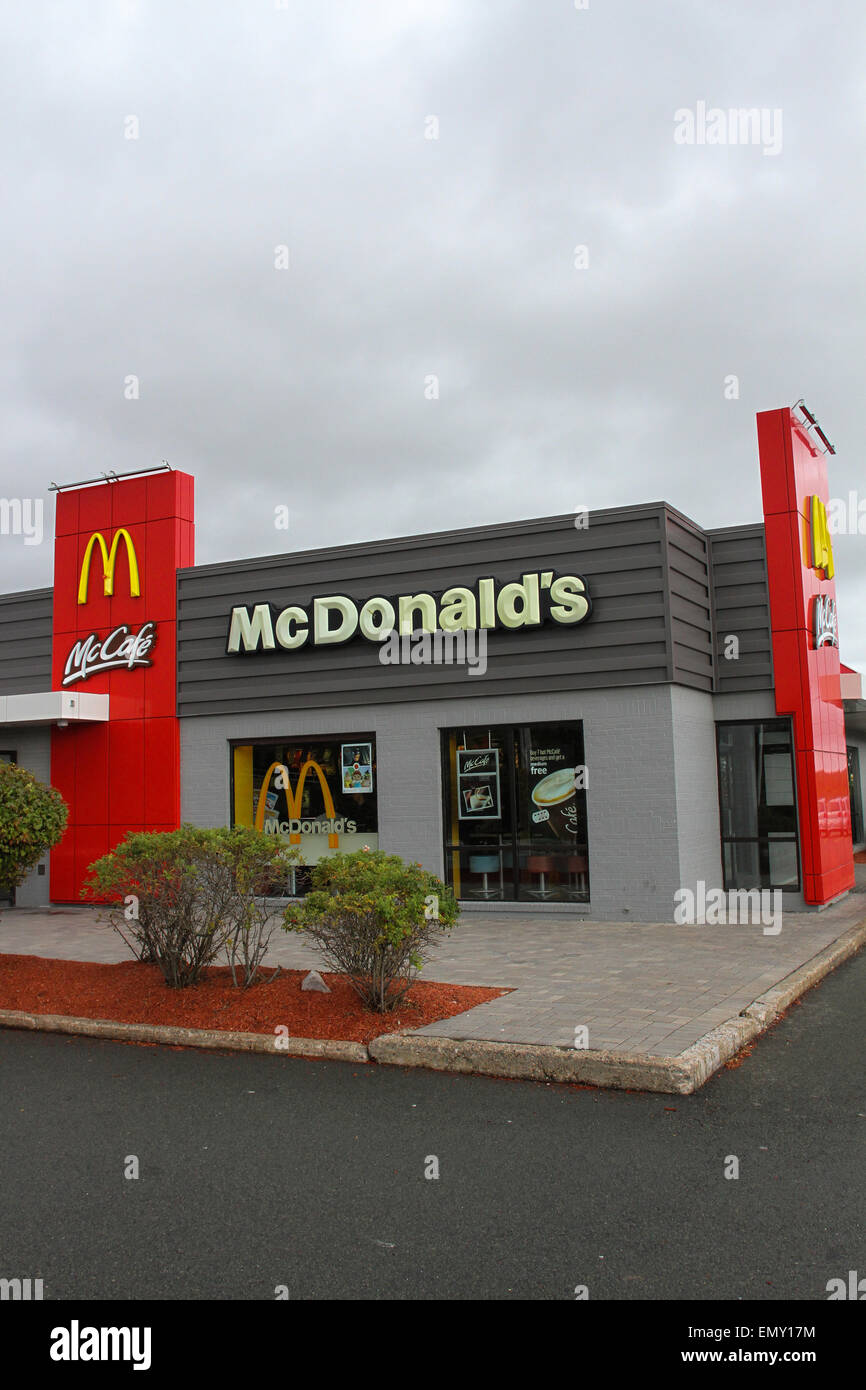 The McDonald's restaurant in North Sydney, N.S., Stock Photo