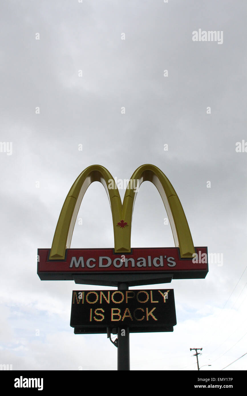 The McDonald's restaurant in North Sydney, N.S., Stock Photo