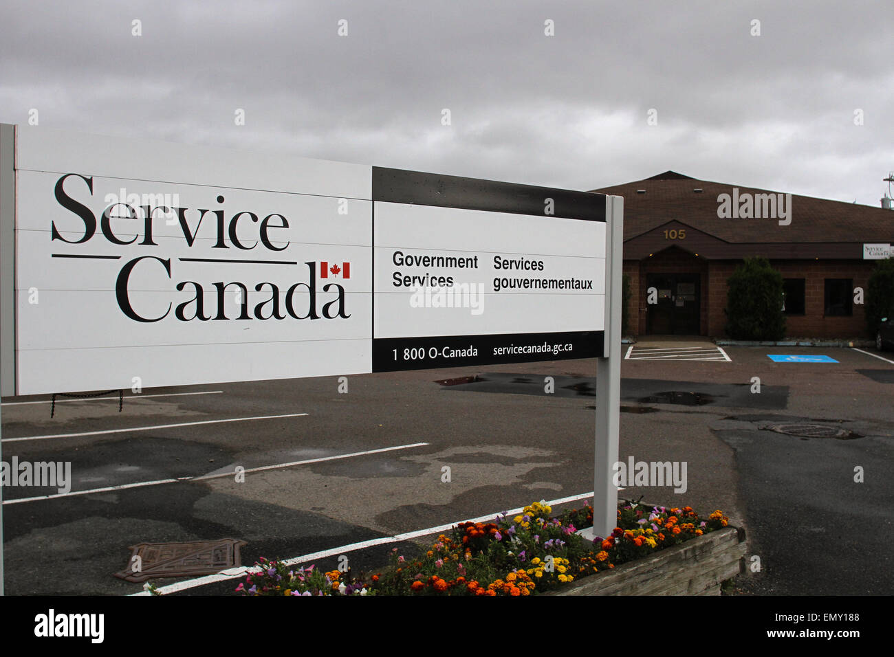 The Service Canada building in North Sydney, Nova Scotia Stock Photo