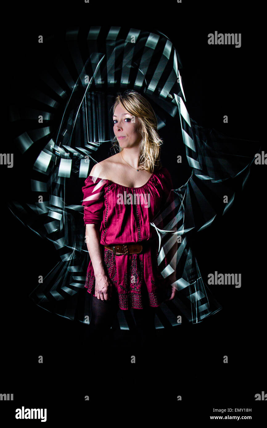 Portrait of a blond woman. Stock Photo