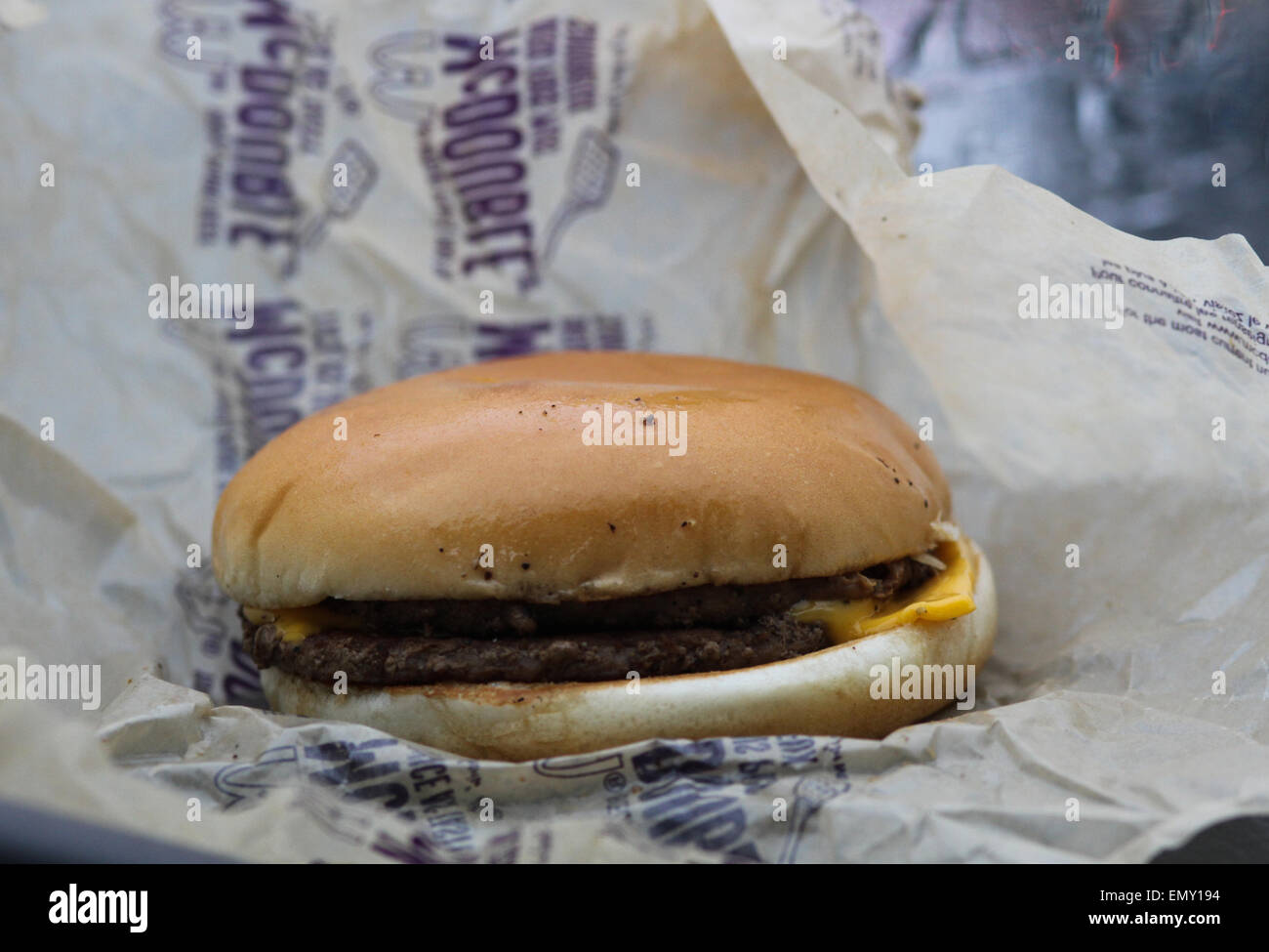 A McDouble from McDonald's in North Sydney, N.S., October 7th, 2013. THE CANADIAN PRESS IMAGES/Lee Brown Stock Photo