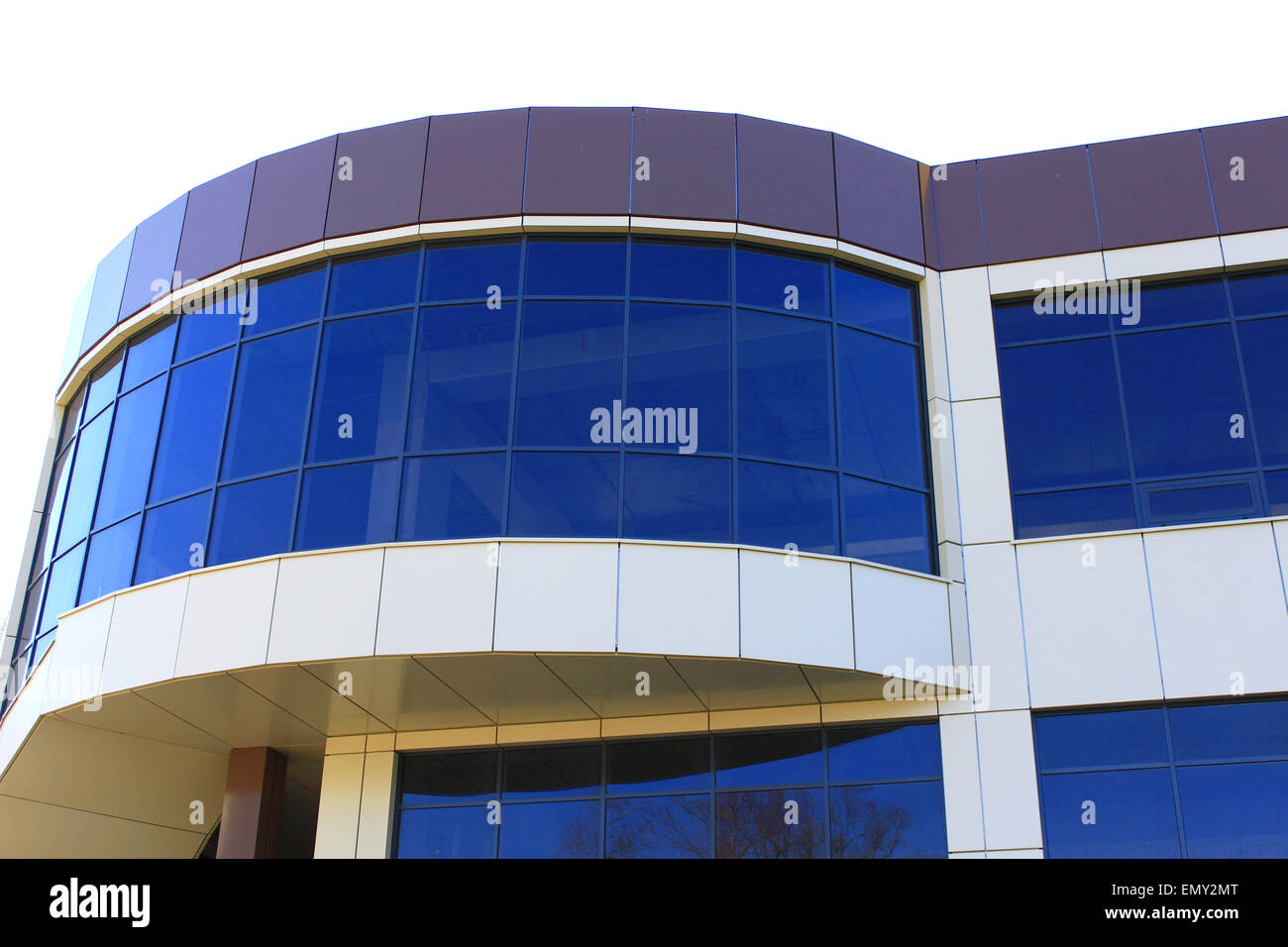 construction of modern office building with glass walls Stock Photo - Alamy