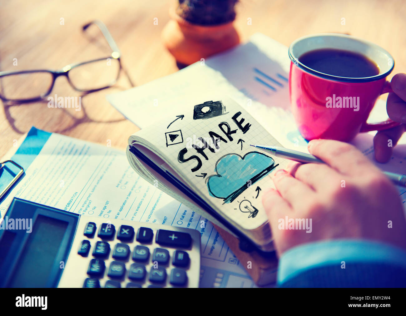 Businessman holding data cloud hi-res stock photography and images - Alamy