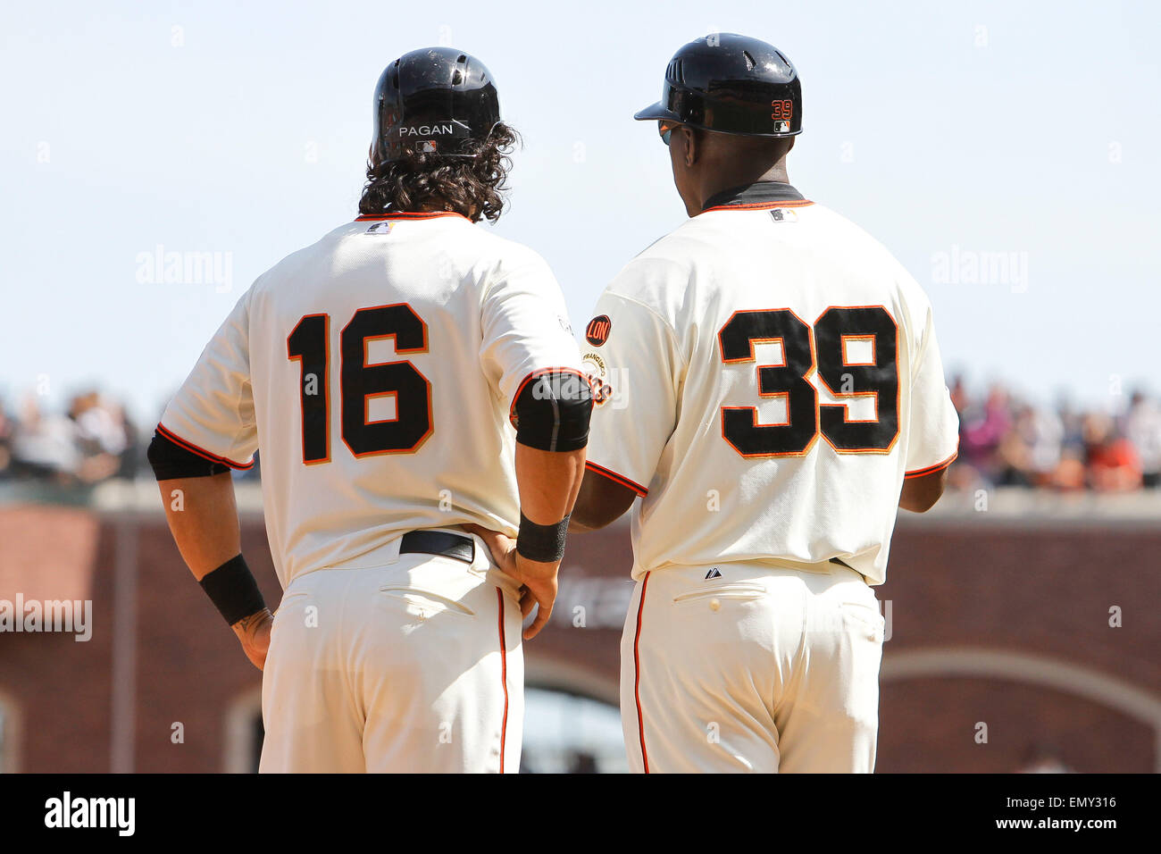 San Francisco, CA. 23rd Apr, 2015. San Francisco Giants center fielder
