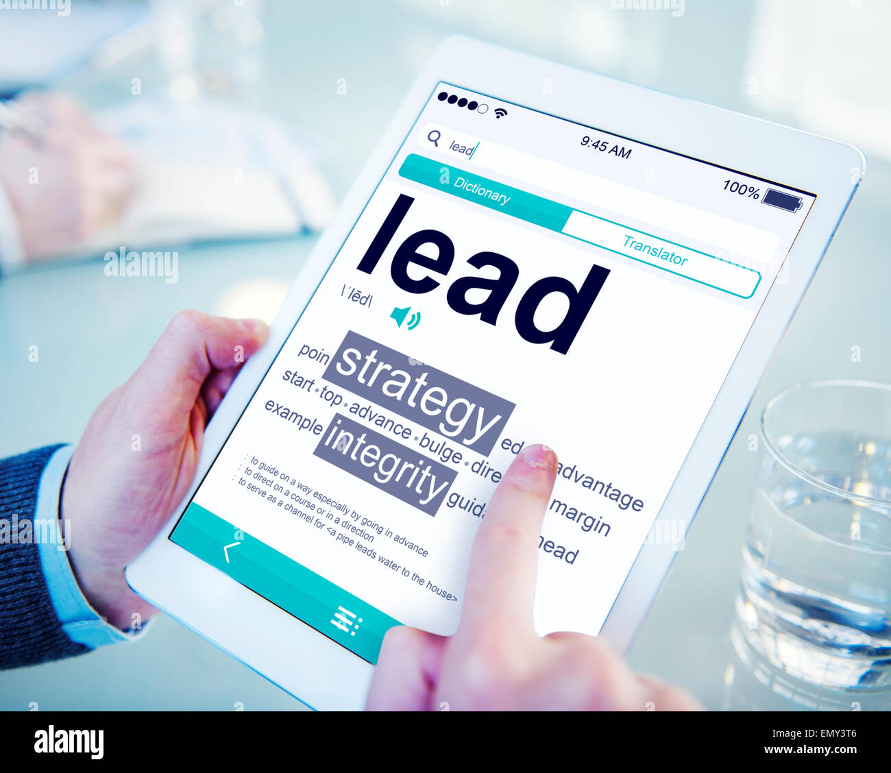 Digital Dictionary Lead Strategy Integrity Concept Stock Photo Alamy
