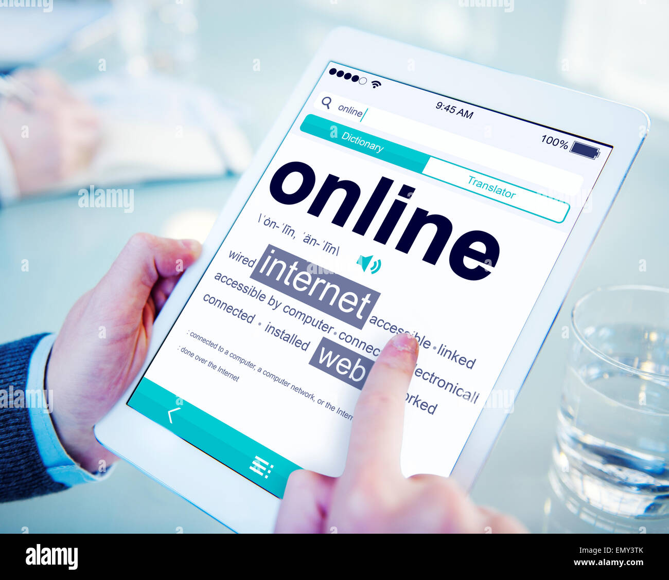 Digital Dictionary Online Searching Concept Stock Photo Alamy
