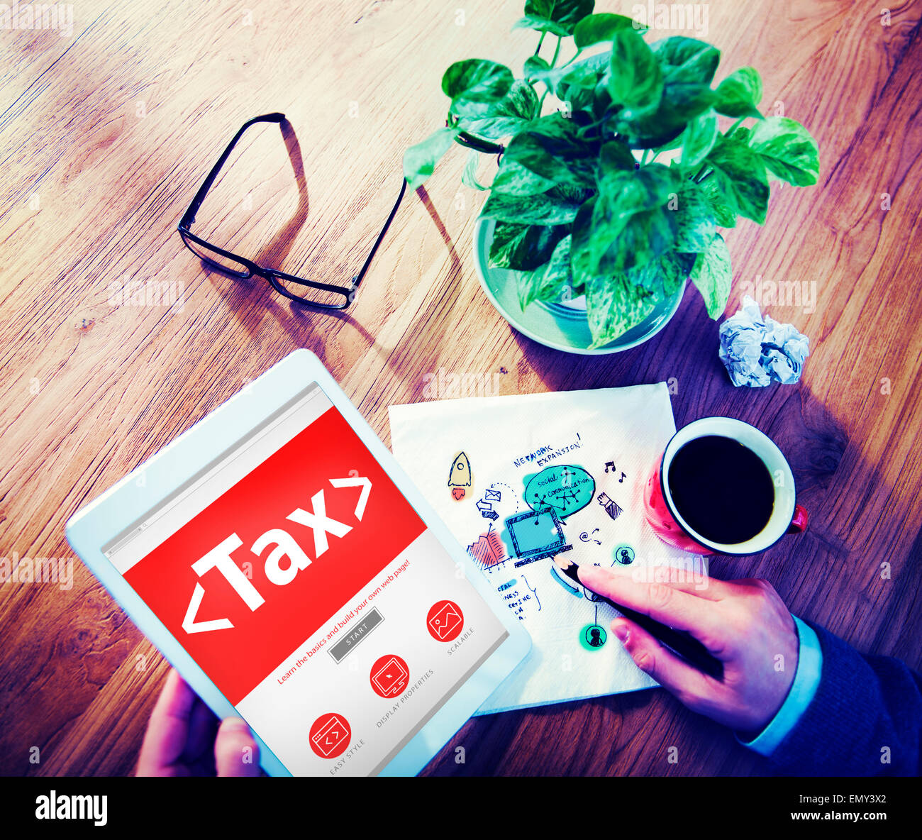 Digital Online Tax Payment Policy Office Concept Stock Photo