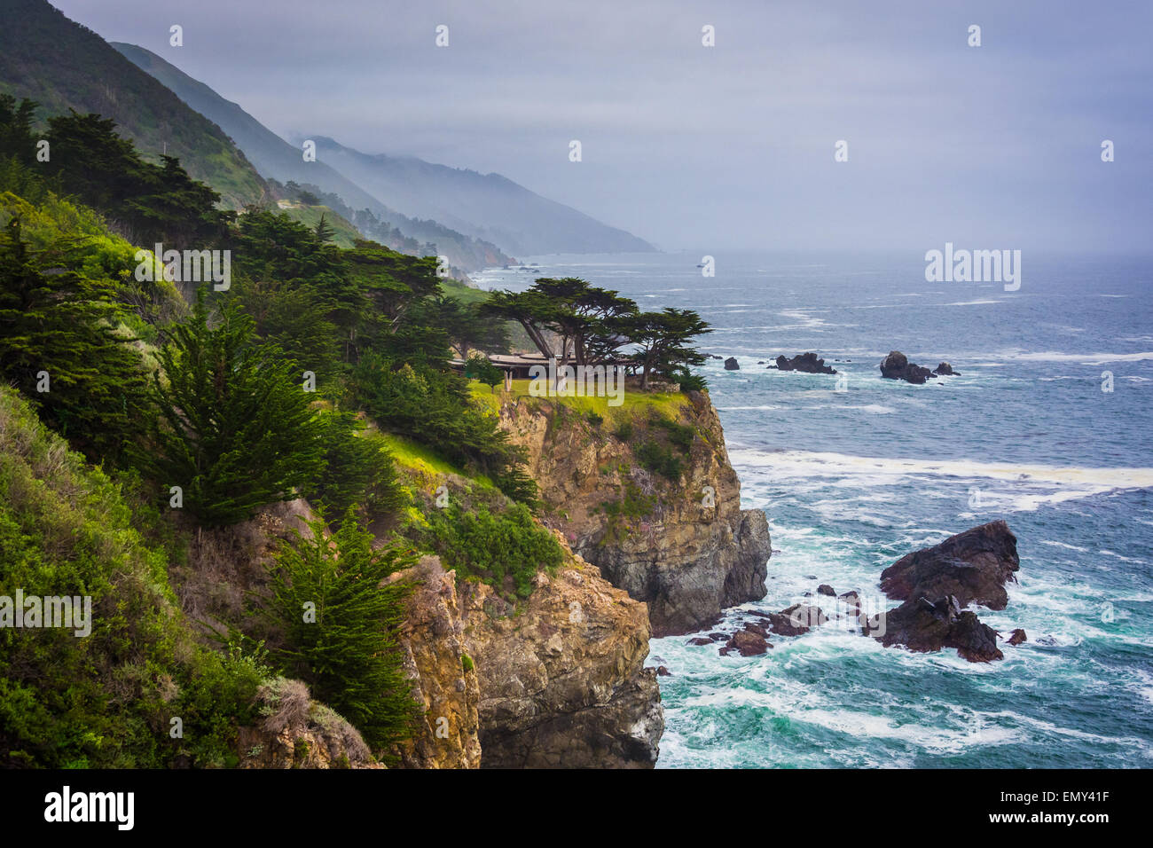 View of the Pacific Coast in Big Sur, California Stock Photo - Alamy