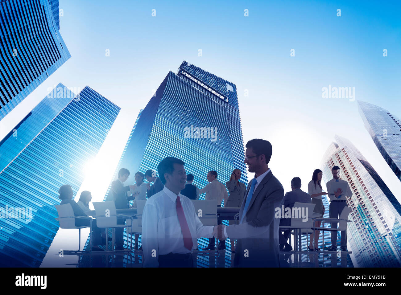 City Scape Business Team Teamwork Meeting Collaboration Concept Stock Photo
