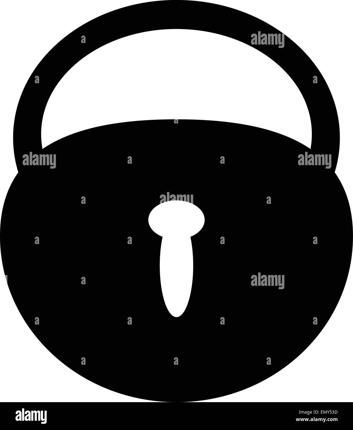Padlock illustration Black and White Stock Photos & Images - Alamy