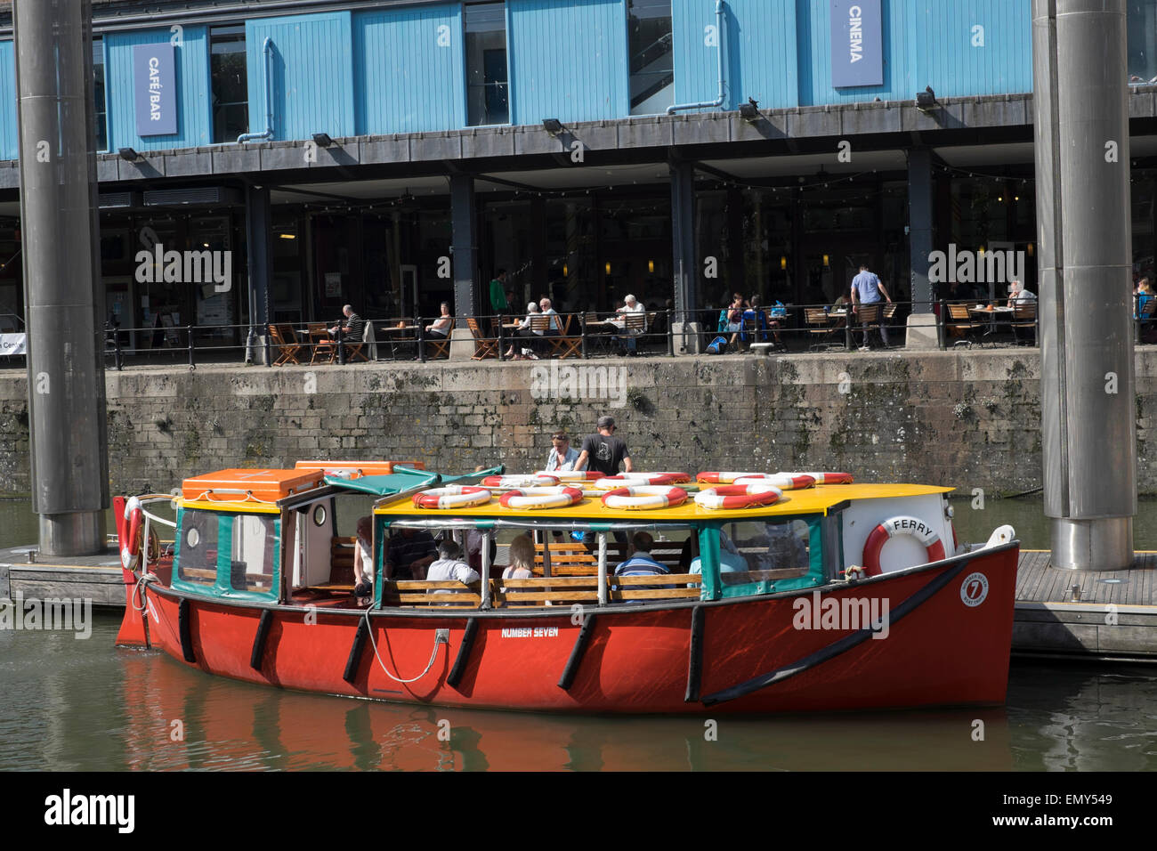 Waterside scene at the Floating Harbour in Bristol Stock Photo