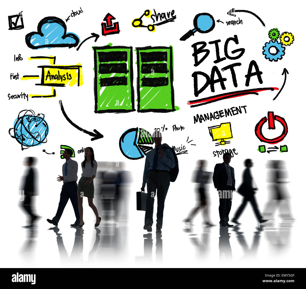 Business People Big Data Management Occupation Concept Stock Photo