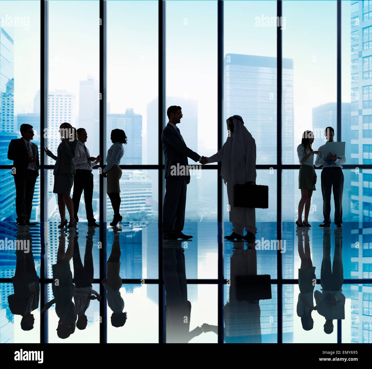 Diverse Business People Handshake Office Concept Stock Photo