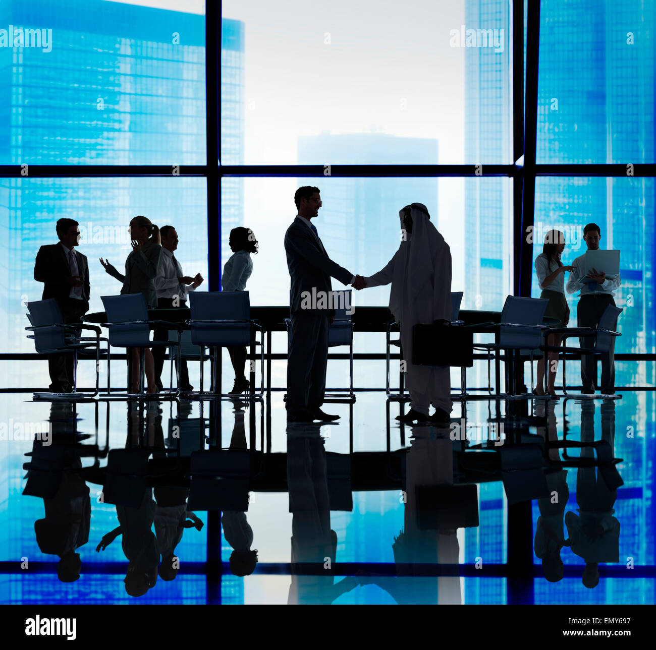 Diverse Business People Handshake Office Concept Stock Photo