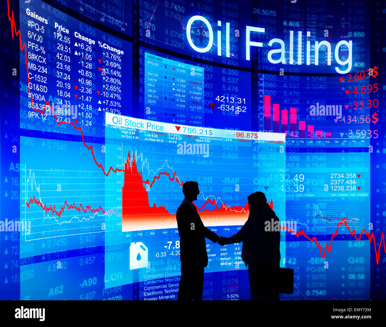 Business Agreement About Oil Falling Stock Photo Alamy