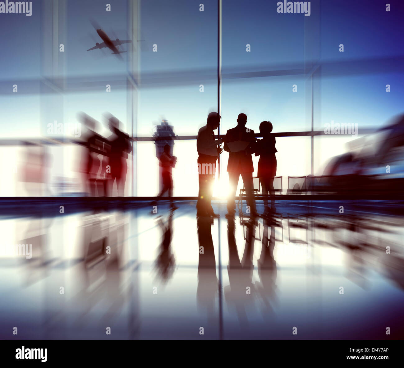 Airport Airplane Air Transportation Business Travel Concept Stock Photo