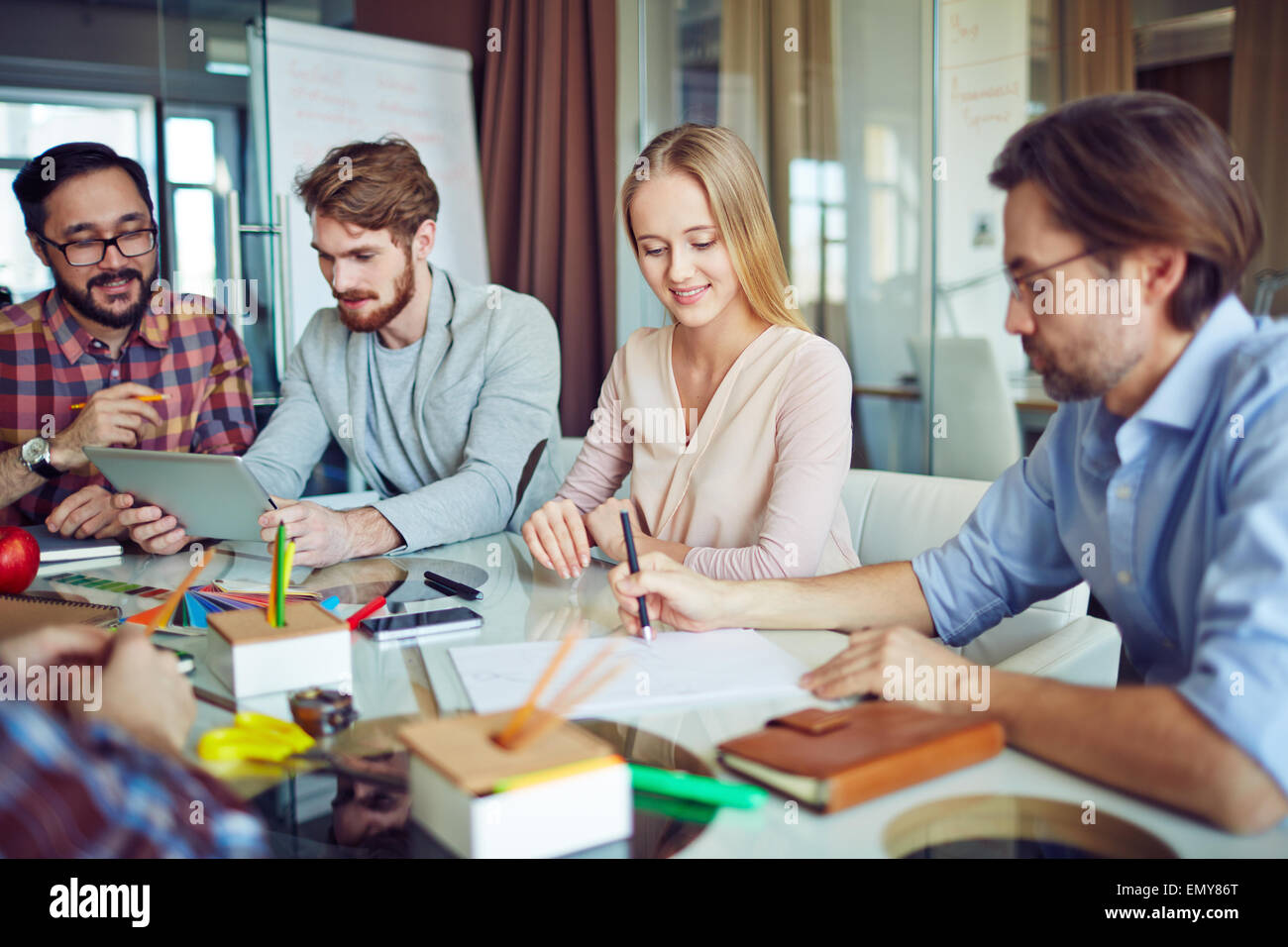 Business group planning work in office Stock Photo Alamy