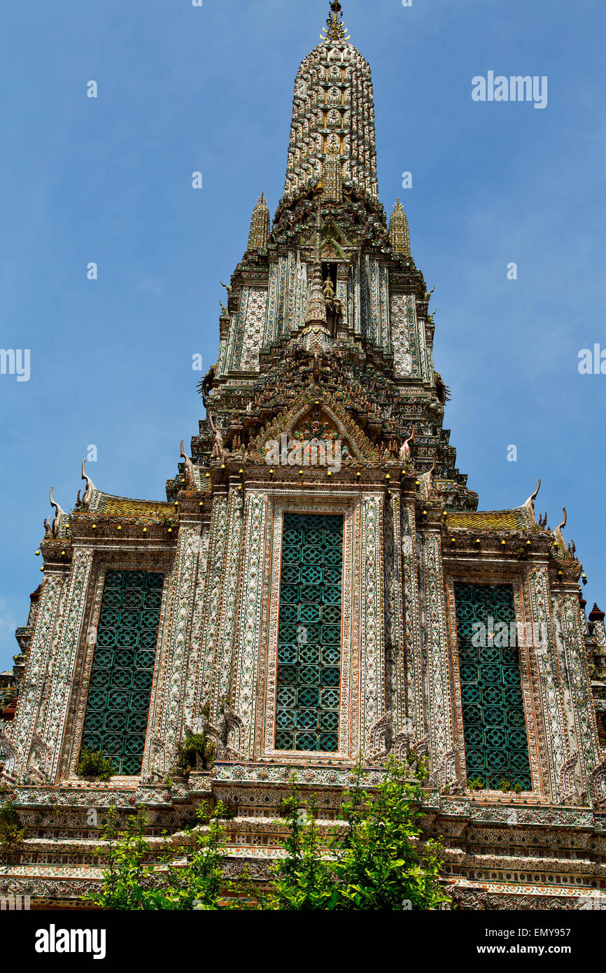 asia bangkok in temple thailand abstract cross colors roof wat and ...