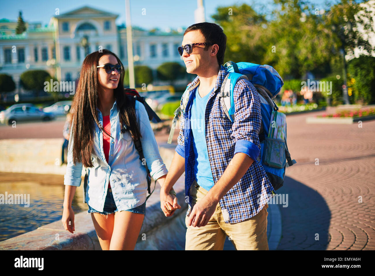 Walk With Rucksack Couple rucksack rucksacks walking hi-res stock photography and images ...