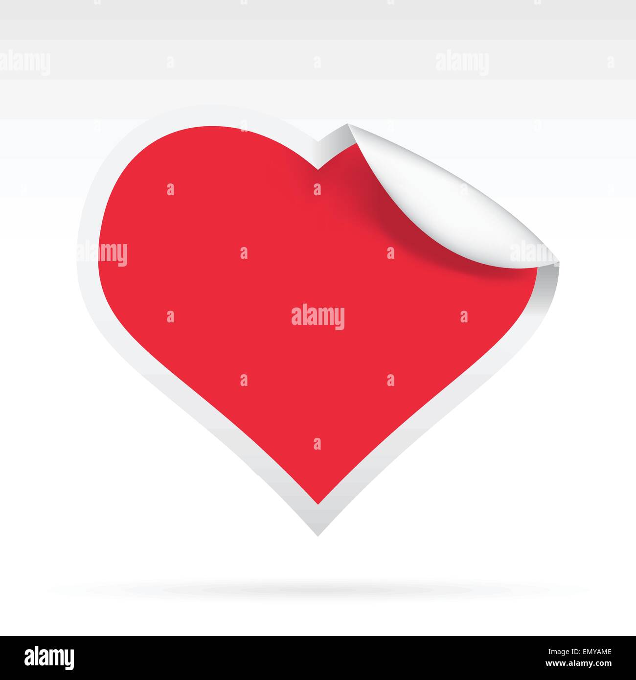 Valentines day heart sticker Stock Vector Images - Alamy