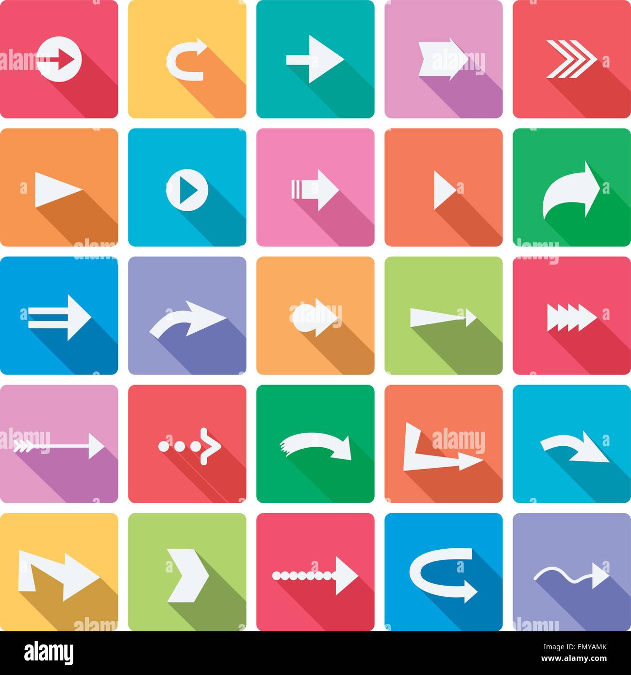 Icons flat recycle web hi-res stock photography and images - Alamy