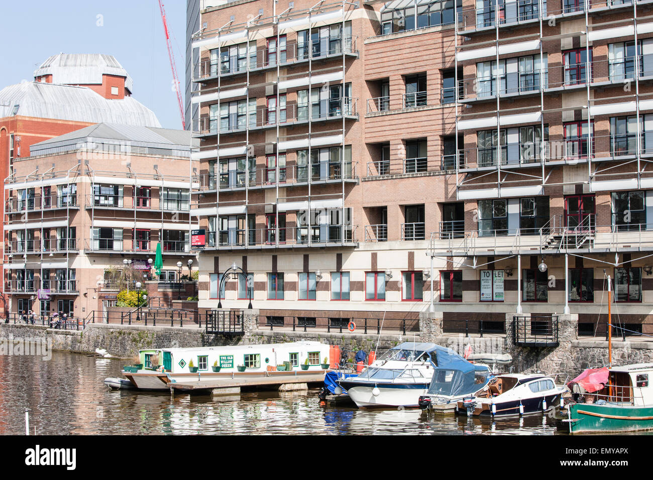 Riverside near harbourside bristol city centre hires stock photography