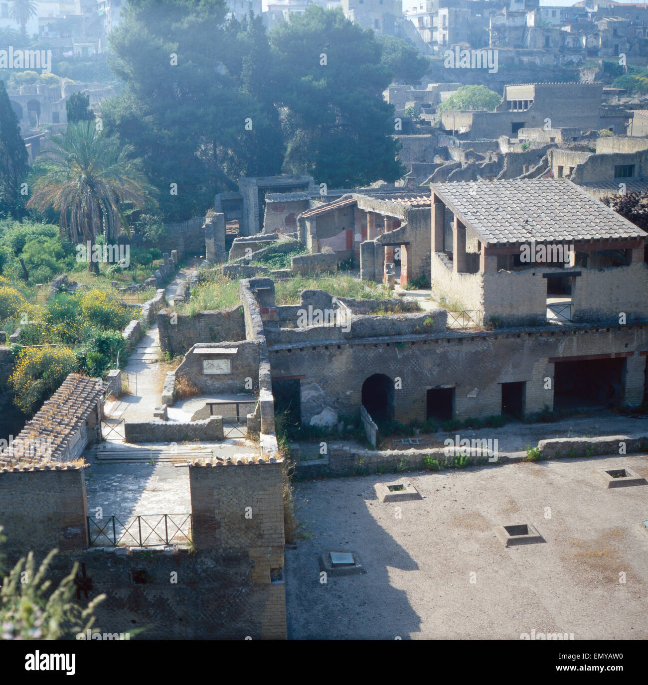 Ein Ausflug zum Herculaneum von Kampanien, Italien 1970er/1980er Jahre. A trip to the Herculaneum of Campania, Italy 1970s/1780s Stock Photo