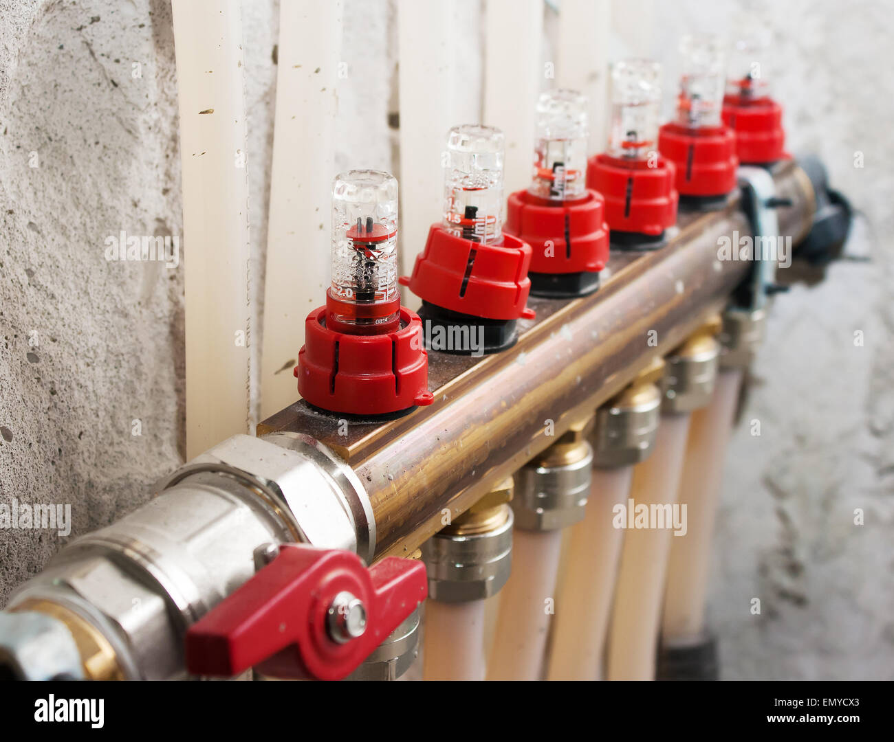 system heating pipes detail closeup indoor Stock Photo Alamy