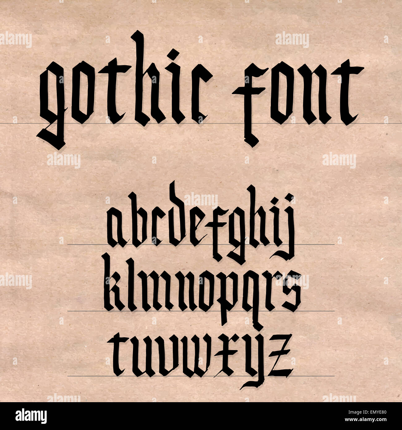 Gothic font Stock Photo