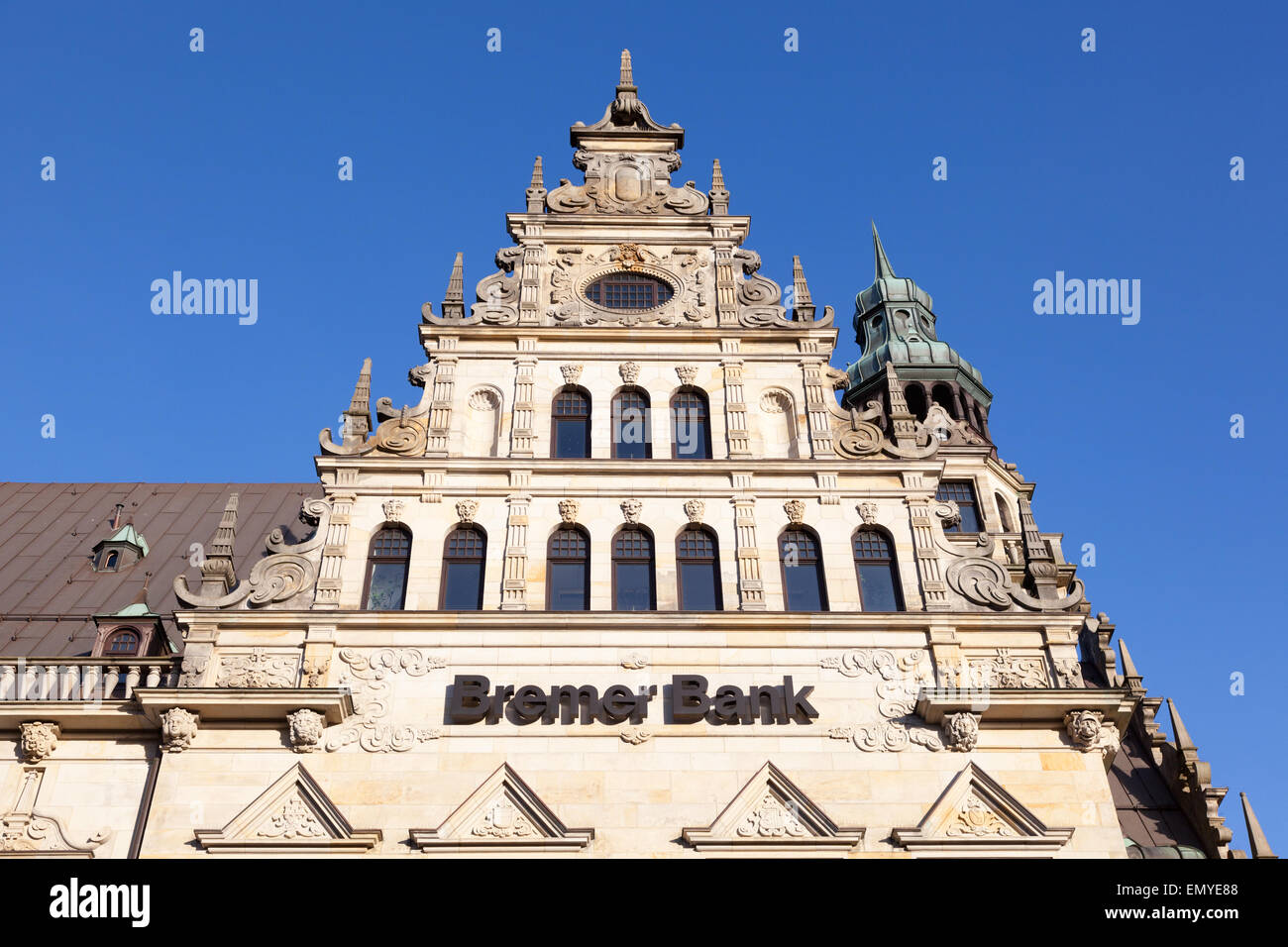 Facade of the Bremer Bank office building in the city of Bremen, Germany Stock Photo
