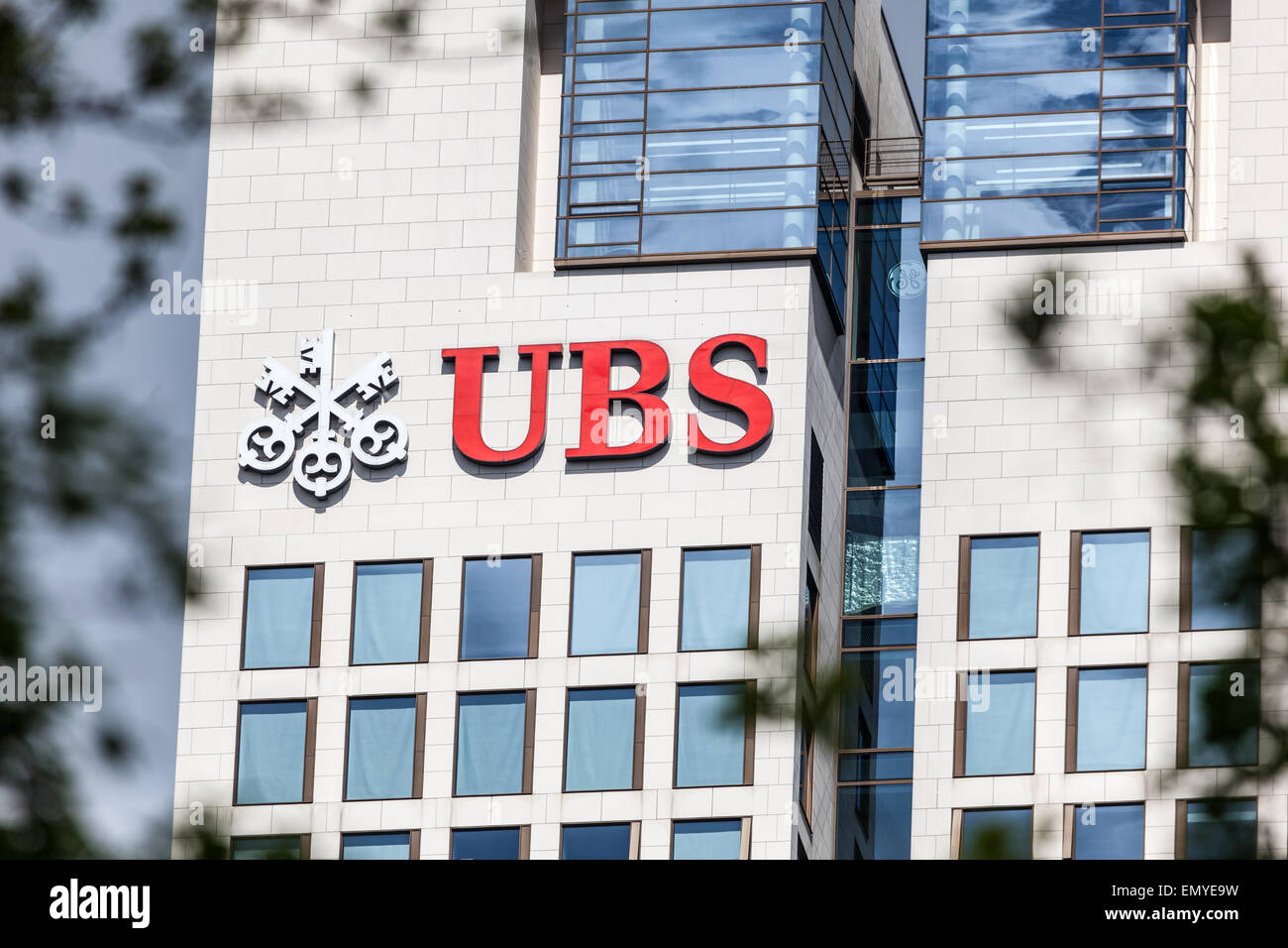 UBS Bank headquarter building in the city of Frankfurt Main, Germany Stock Photo