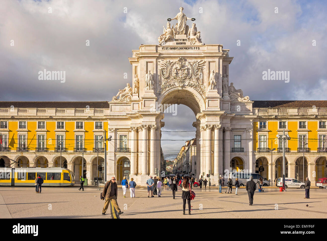 The Archway In Black Horse Square Lisbon Portugal Stock Photo