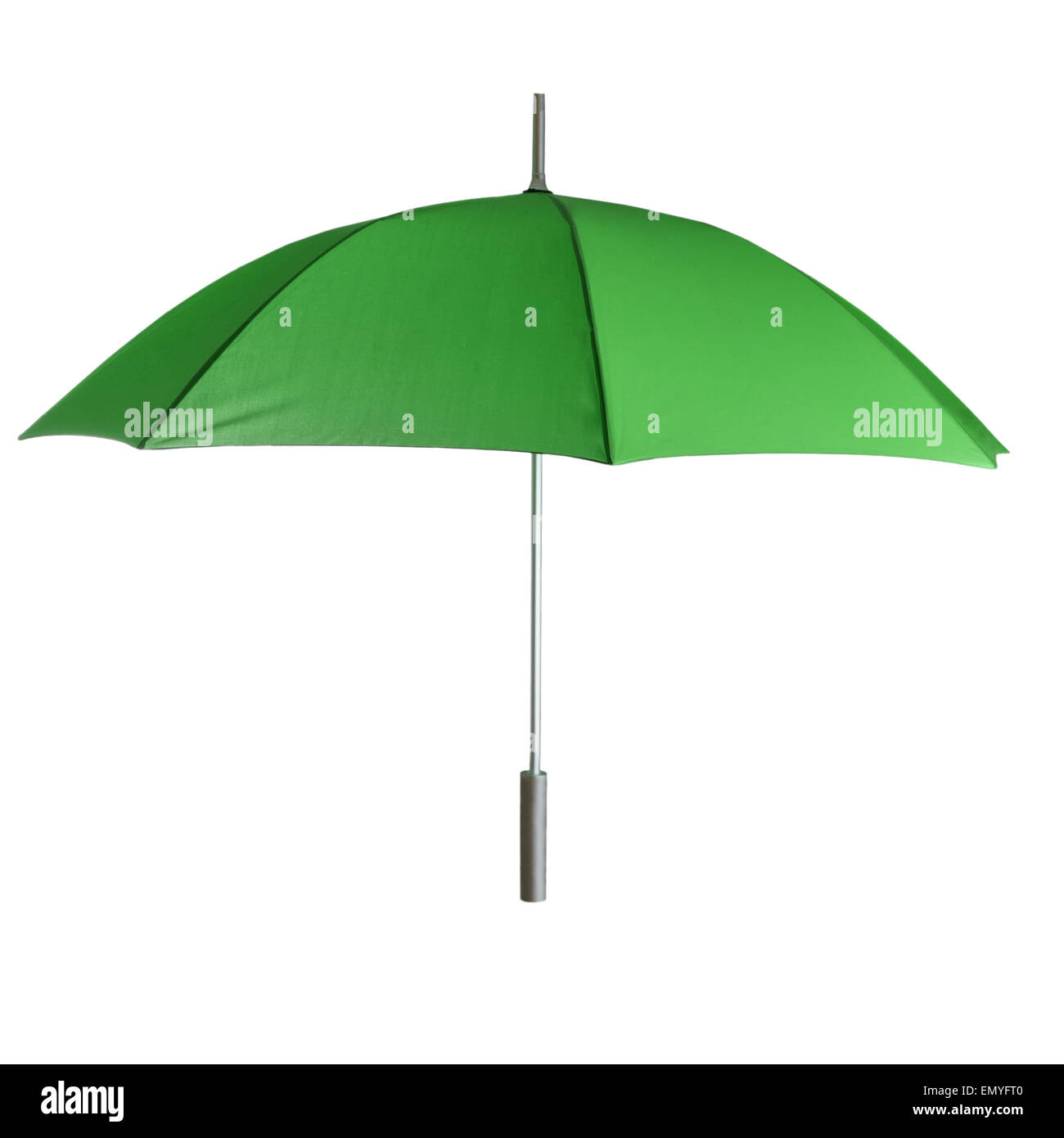 Green umbrella isolated on white background Stock Photo - Alamy