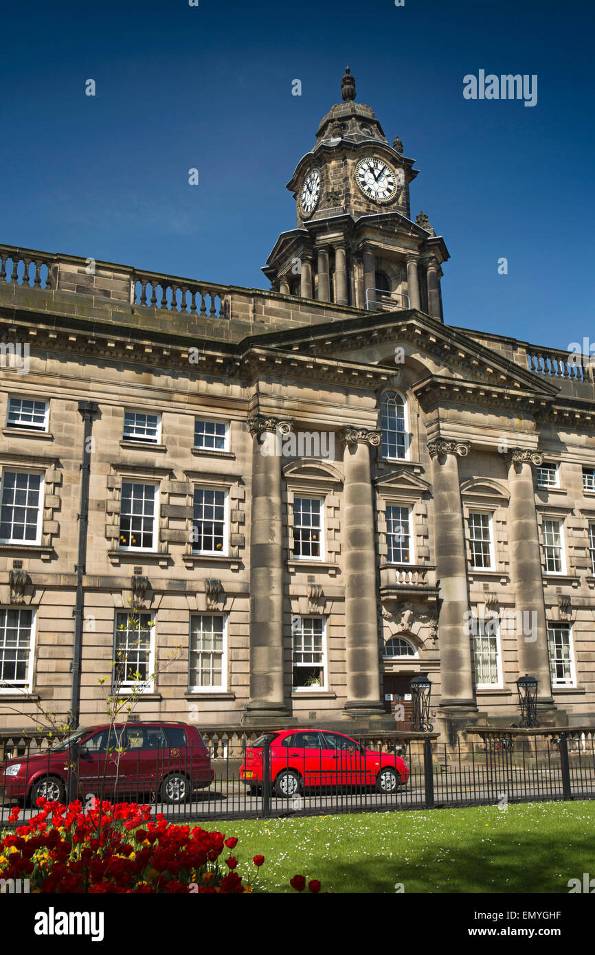 UK, England, Lancashire, Lancaster, Dalton Square, Town Hall Stock