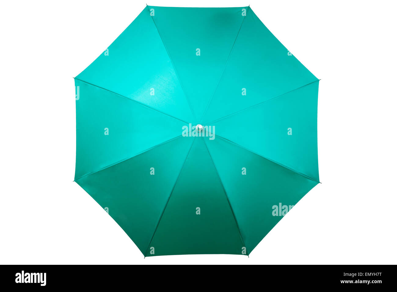Green umbrella isolated on white background Stock Photo - Alamy