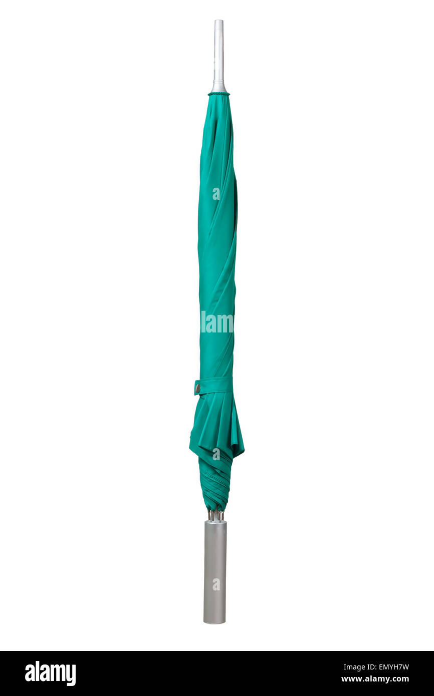 Green umbrella isolated on white background Stock Photo - Alamy