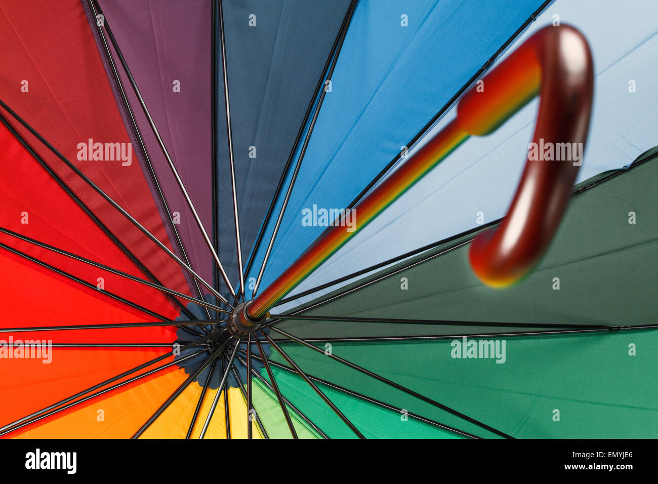 Rainbow umbrella Stock Photo