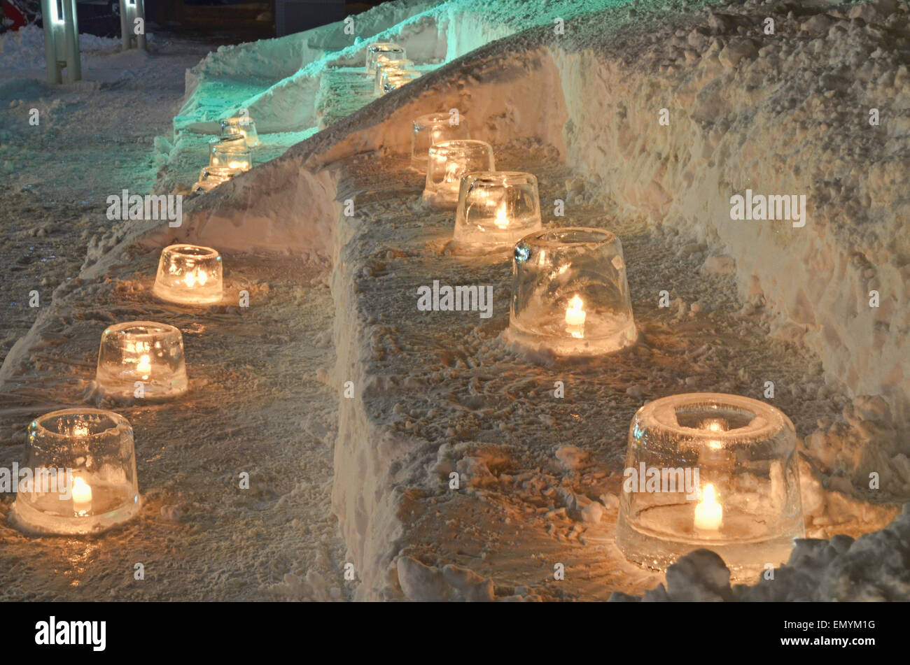 Candle lights in Gateaux Kingdom Hotel Sapporo Stock Photo Alamy
