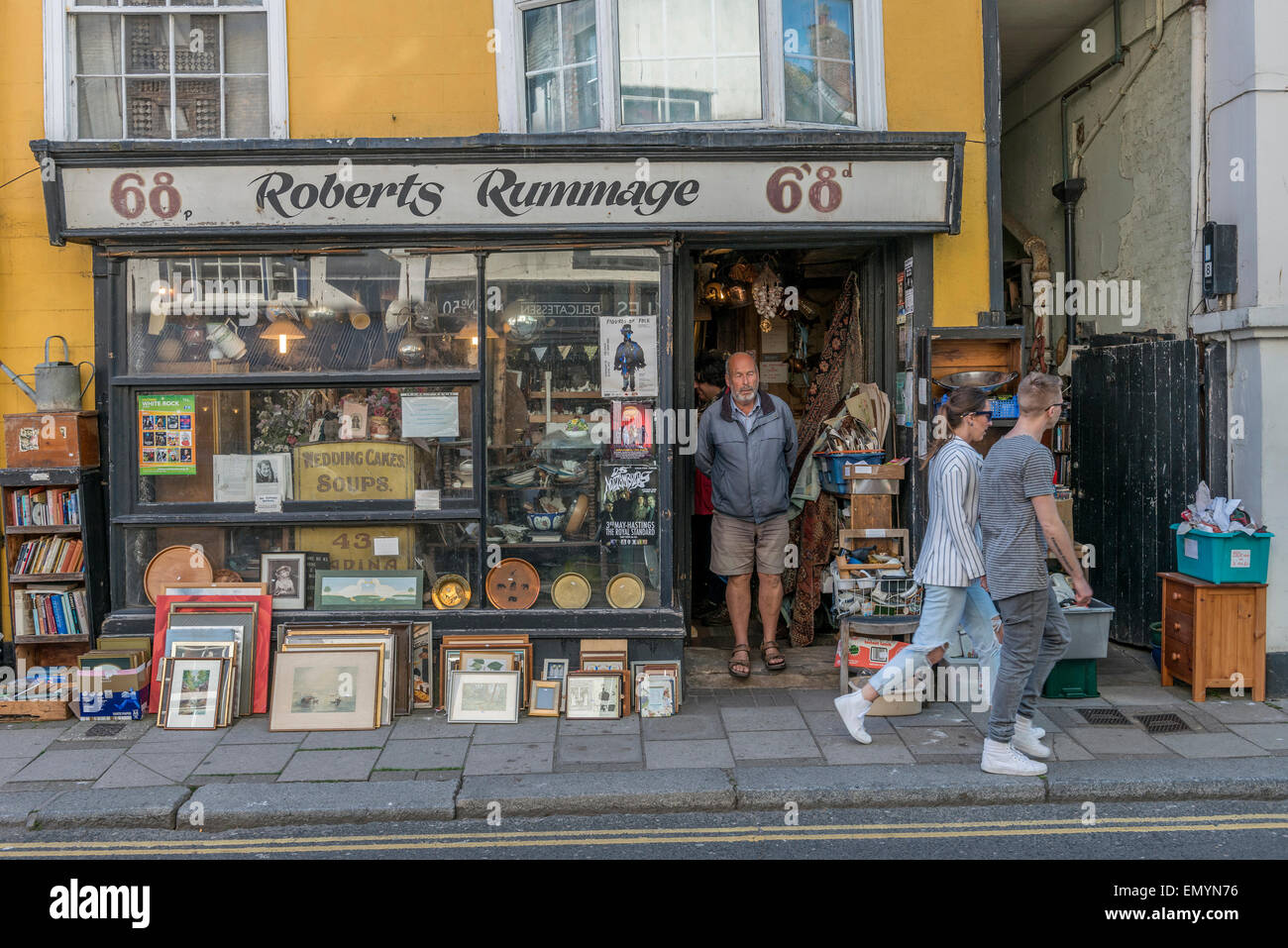 Junk shop. Old town. Hastings. East Sussex. UK Stock Photo